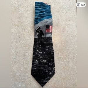 He Suis Commemorative Astronaut Moon Landing Tie